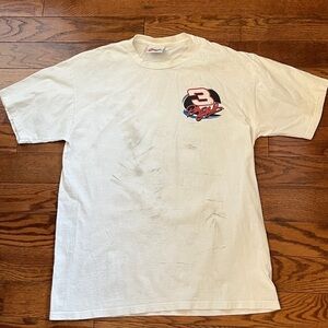 Vintage Dale Earnhardt The Legend Nascar Graphic T Shirt 90s White Sz L
